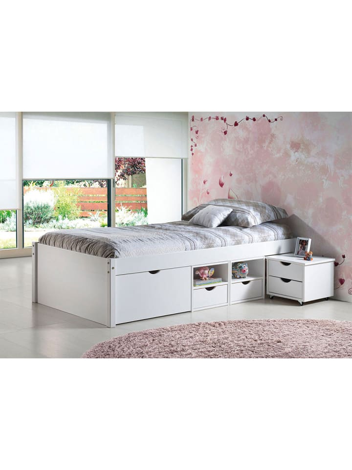 ebuy24 Bett Timm Weiß 209 x 96 cm günstig kaufen onesize