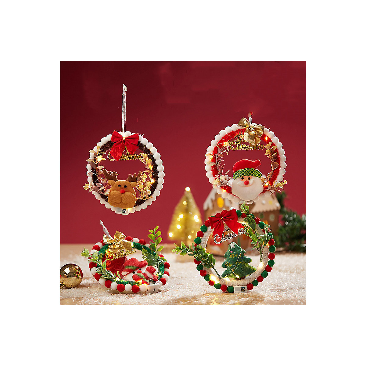 DIY Weihnachtskranz Weihnachtsschmuck Weihnachten kleines Geschenk Kinderproduktionsmaterialpaket Kindergarten