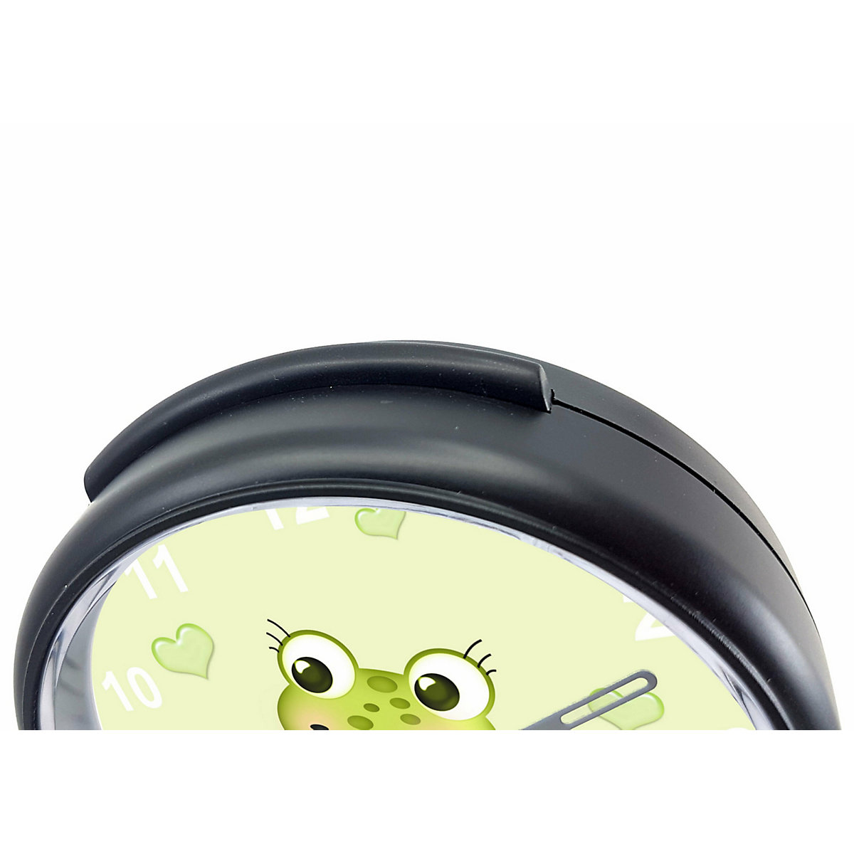 Kinder Funkwecker personalisiert mit Namen Frosch Atom-/Funkuhr, 12-Stunden-Anzeigeformat, Schlummerfunktion, Nachtlicht, Geräuschlos/Ohne Ticken