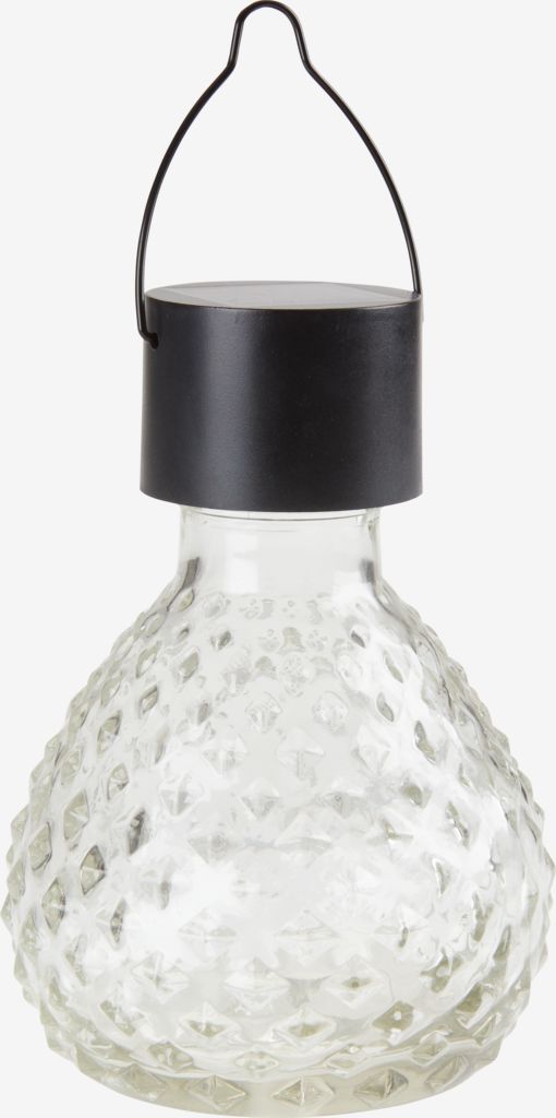 LAPPSPURV Solcellelampe LAPPSPURV Ø9xH13cm gjennomsiktig