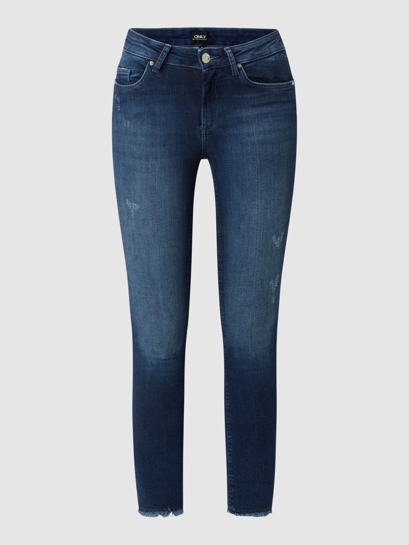 Jeans in schmaler Passform mit Stretch-Anteil Modell 'Blush' in dunkelblau