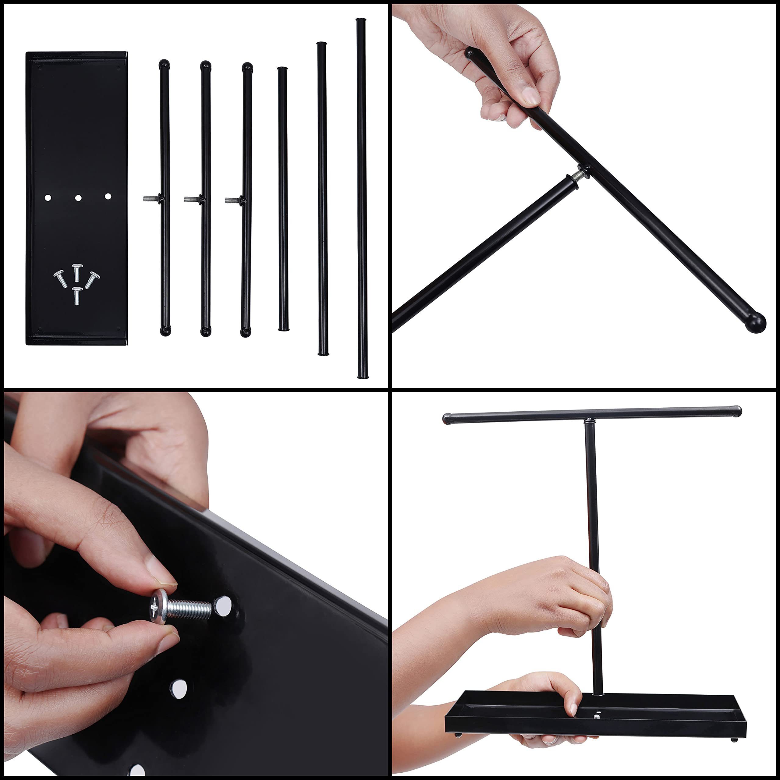 Belle Vous Schmuckständer Jewelry Organizer - 3 Tier Stand, Schwarzer Schmuckständer - Organizer für Schmuck