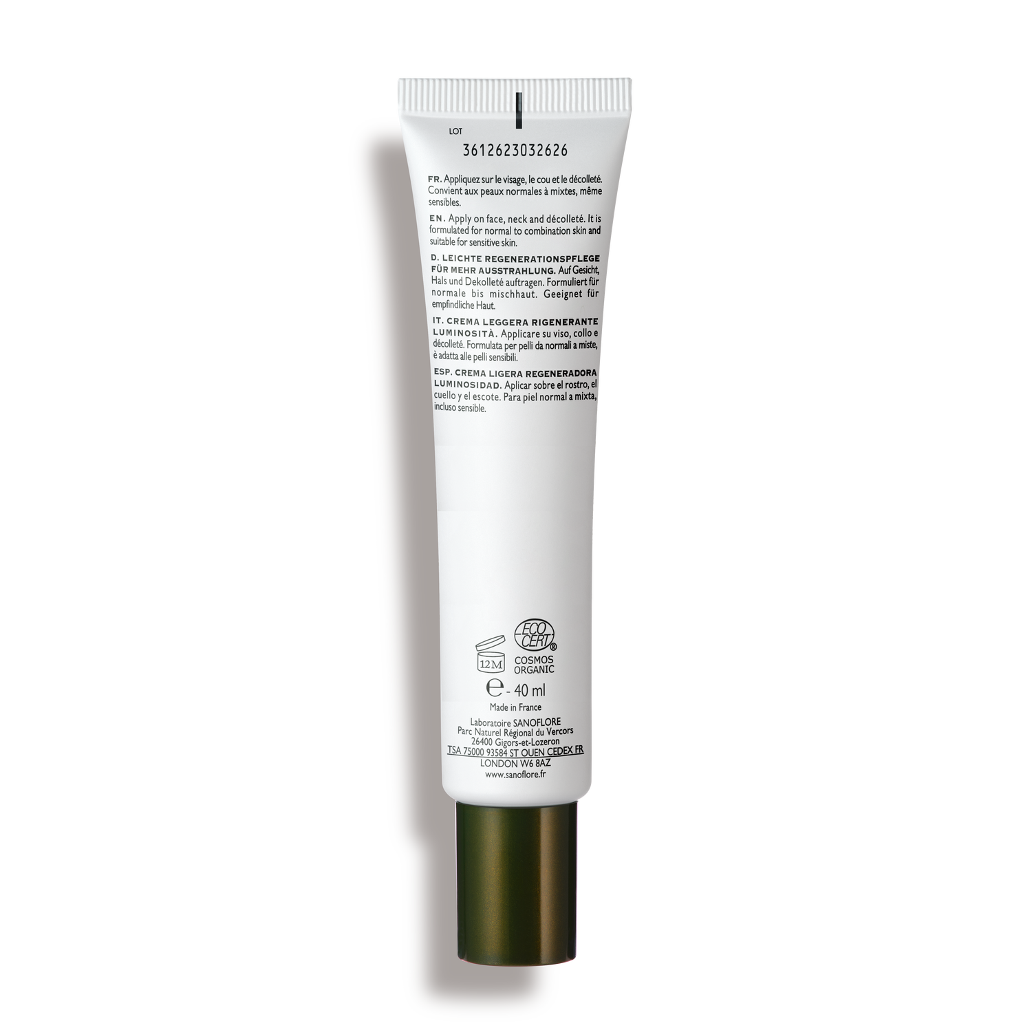 Sanoflore Crème des Reines Légère Soin de Jour Anti-âge Eclat 40 ml