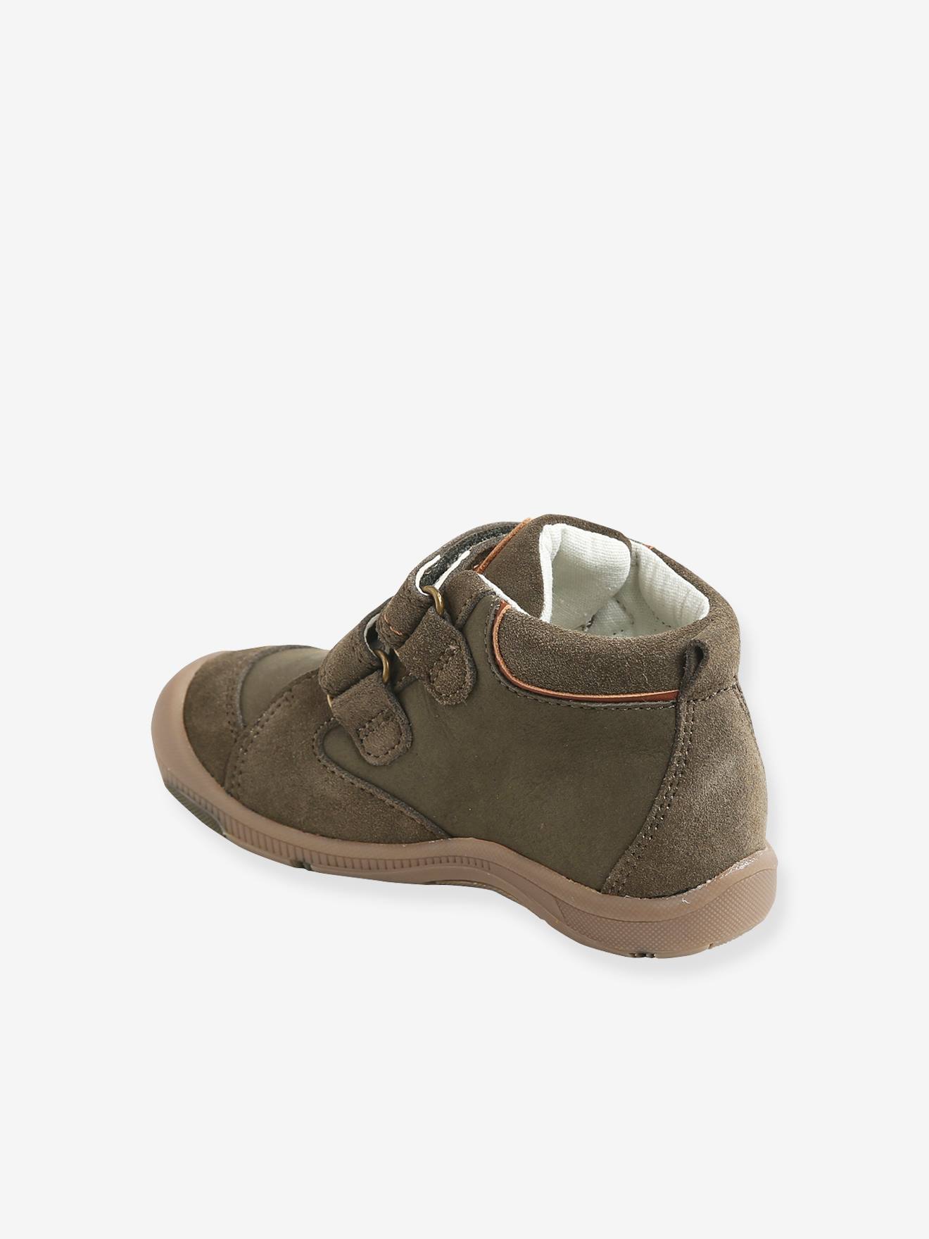 Bottines scratchées garçon collection maternelle kaki