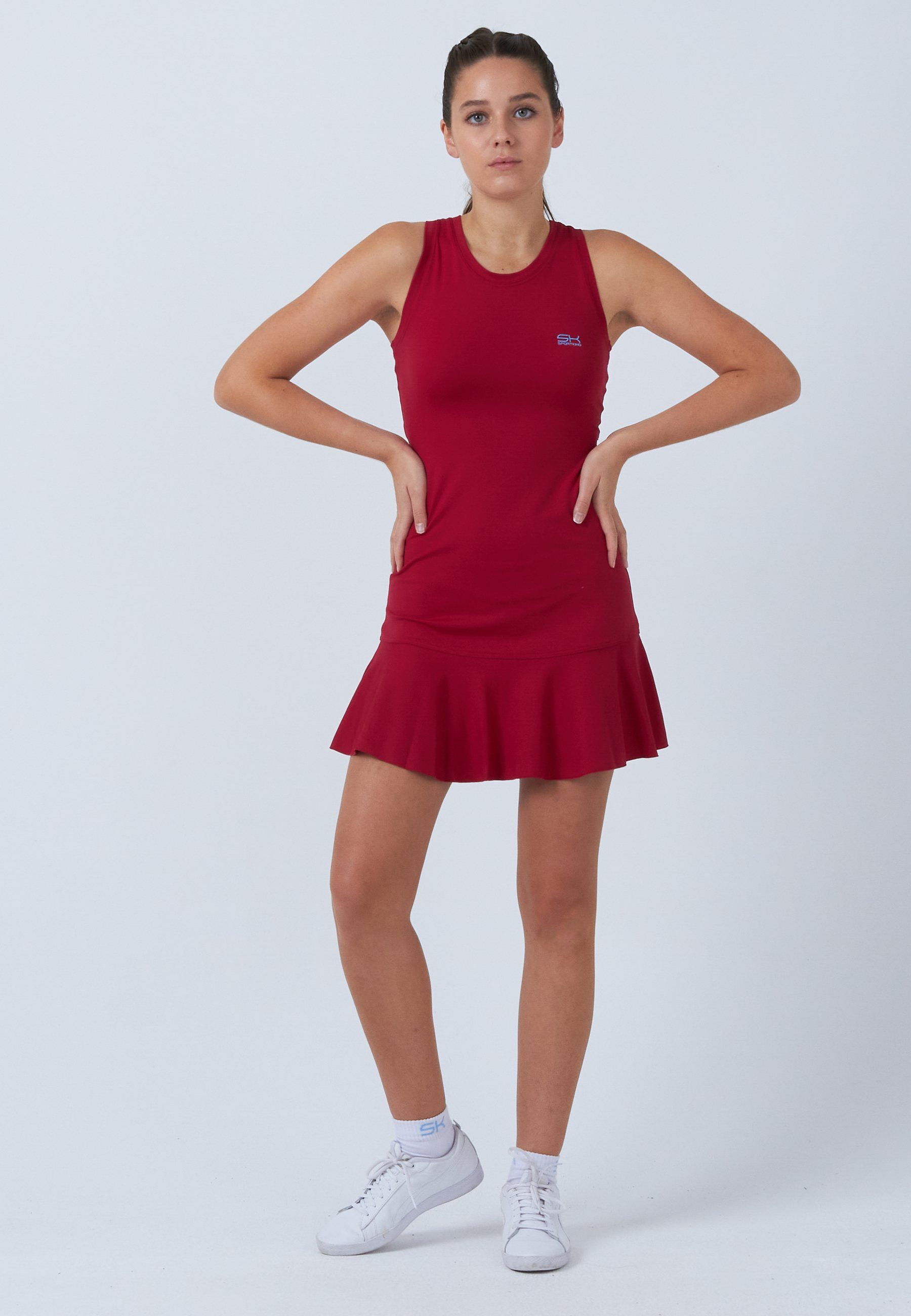 SPORTKIND Tenniskleid Performance Sportdress Damen & Mädchen bordeaux rot