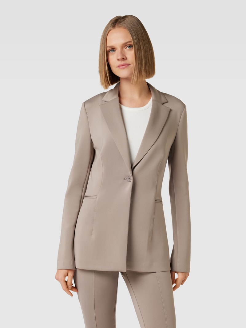 Blazer mit Paspeltaschen in taupe