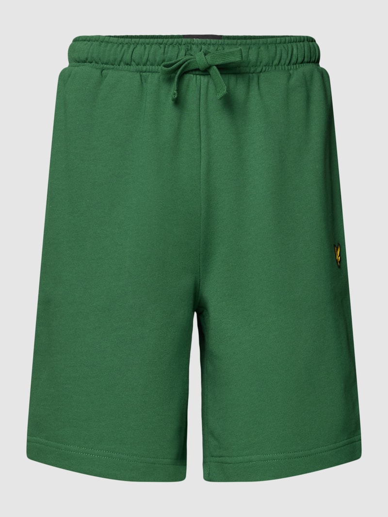 Sweatshorts mit Tunnelzug in dunkelgrün