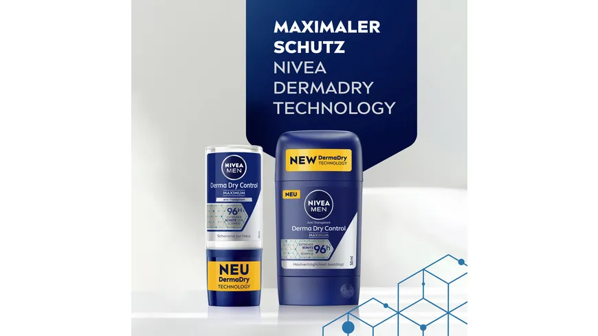 NIVEA MEN Deo Stick Derma Dry Control Anti-Transpirant 50 ml