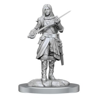 D&D Nolzur's Marvelous Miniatures Miniatur unbemalt Half-Elf Rogue Females (2)