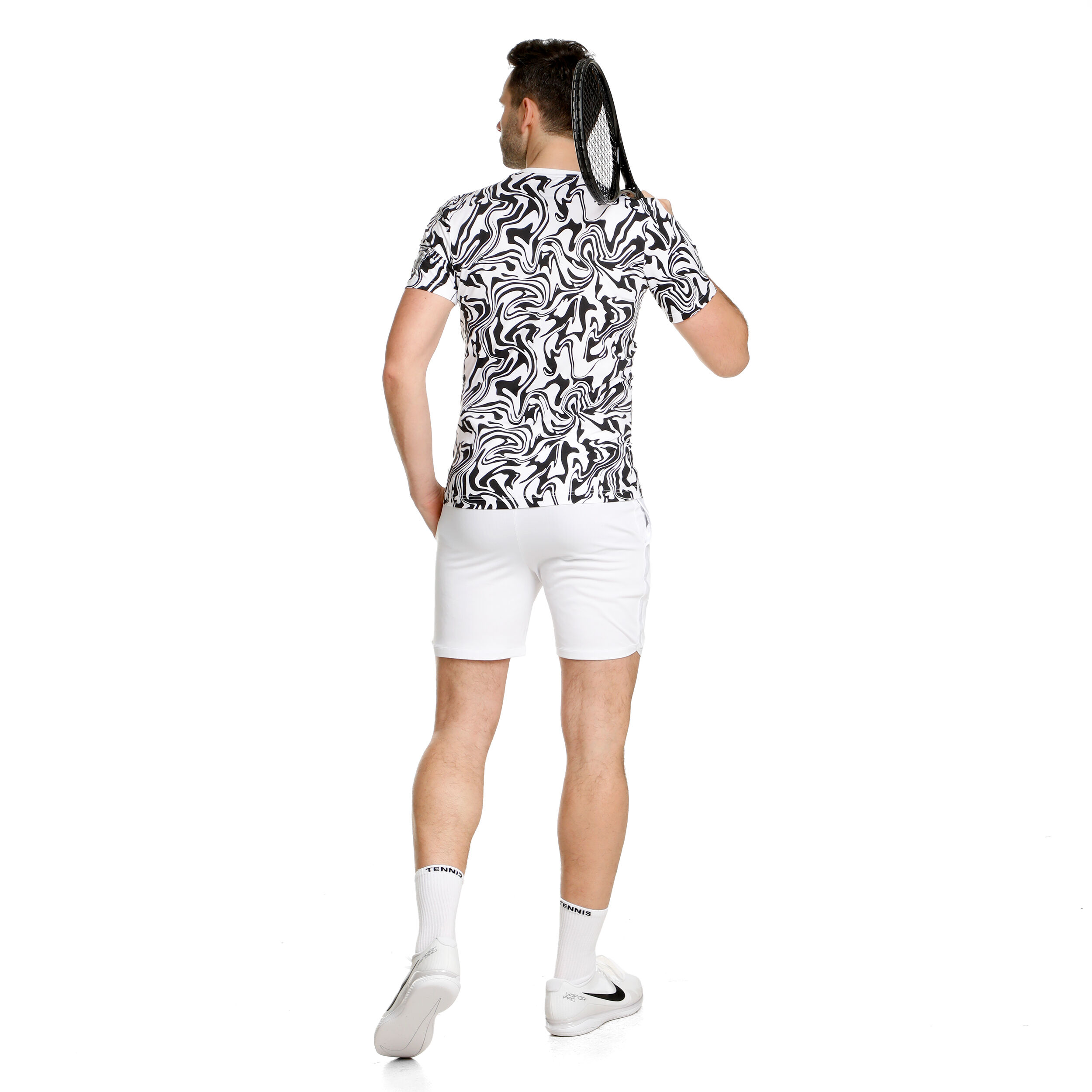 Tech Shorts Herren - Weiß, Schwarz