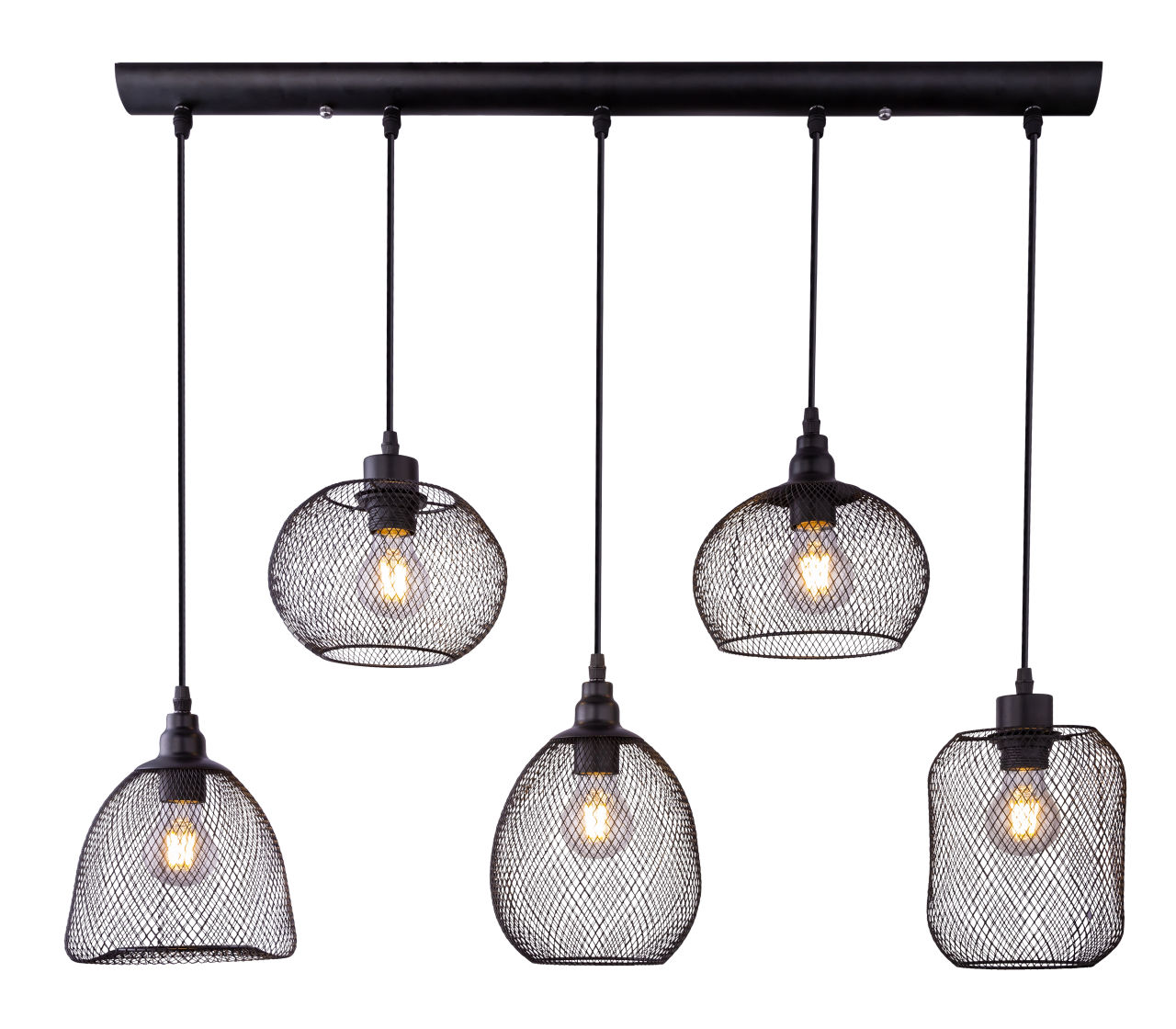 Globo Lighting - ANYA - Hängeleuchte Metall schwarz, 5x E27
