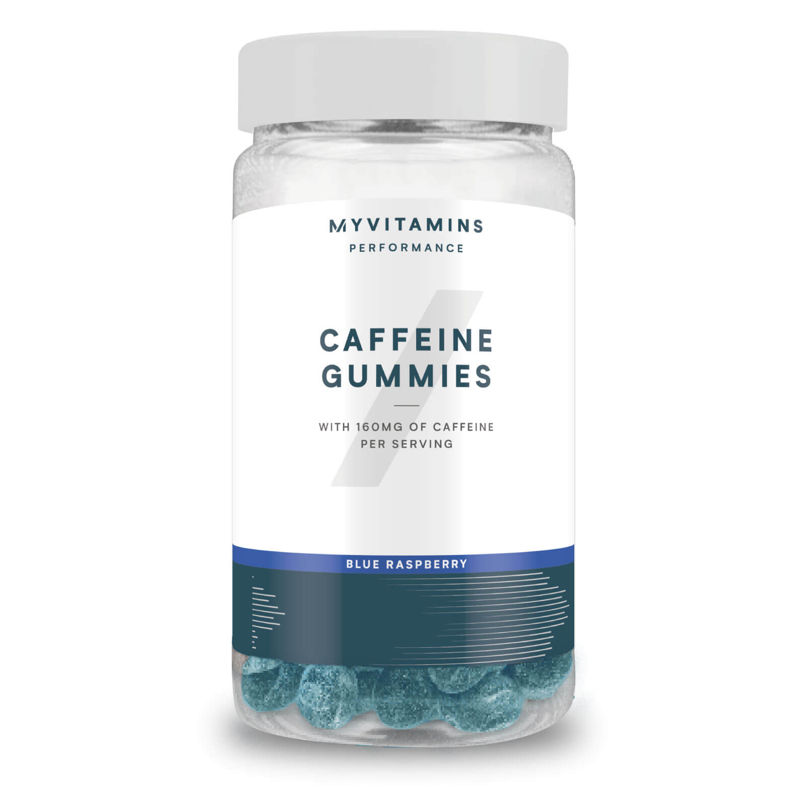 Myvitamins Caffeine Gummies, Blue Raspberry, 60 Gummies