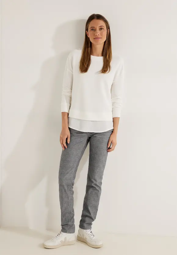 CECIL Karierte Casual Fit Hose