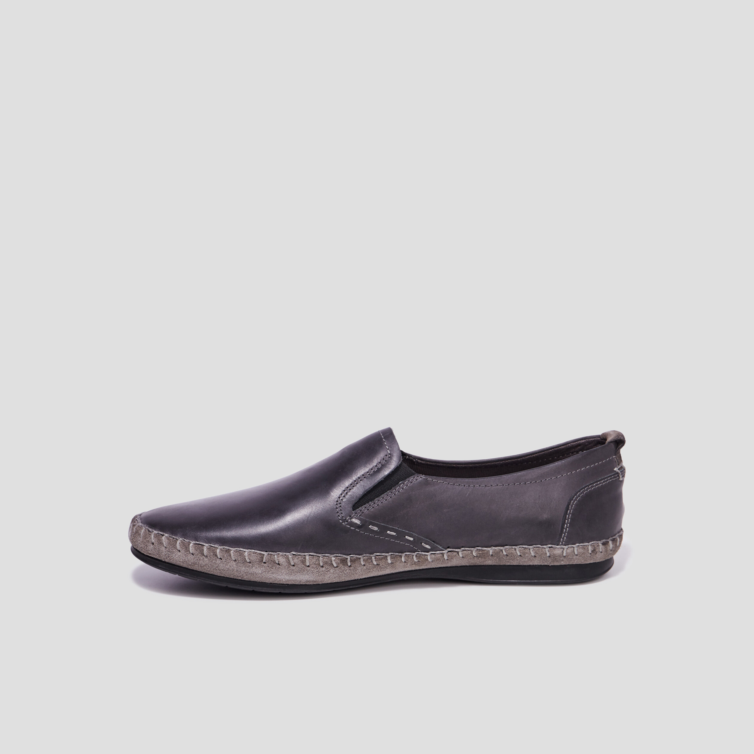 Loafers en cuir Walking gris homme | La Halle