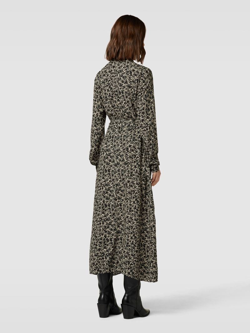Maxikleid mit Allover-Muster in khaki