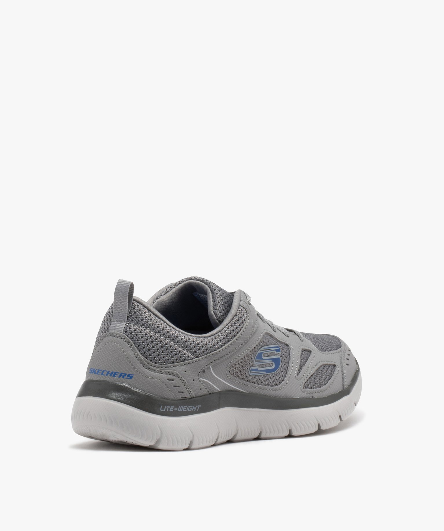Baskets homme unies détails en mesh - Skechers gris | GEMO