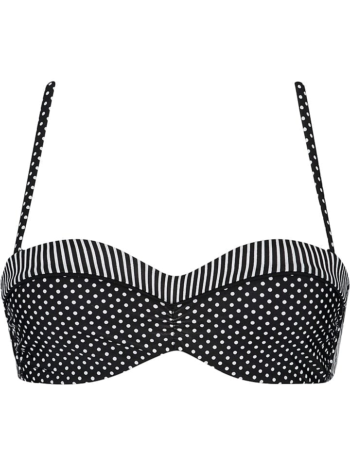 S. Oliver Bikini-Oberteil in Schwarz/ Weiß günstig kaufen 38D