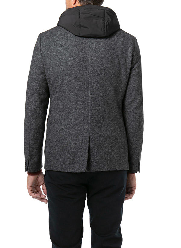 HECHTER PARIS, Sakko, Jersey, anthrazit meliert