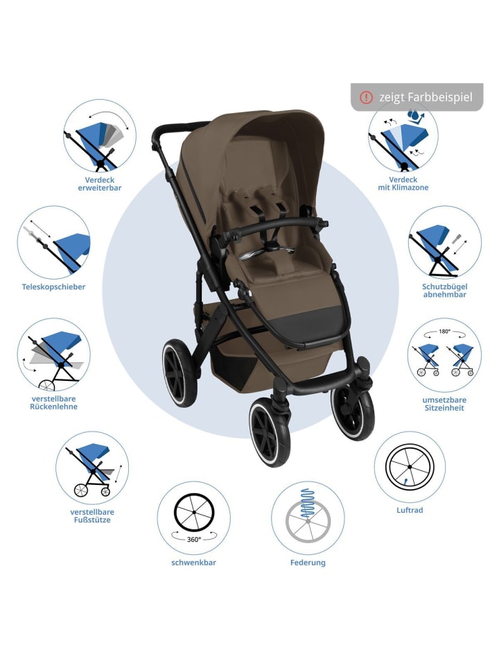 ABC-Design Kombi-Kinderwagen Salsa 5 Air inkl. Babywanne in beige günstig kaufen onesize