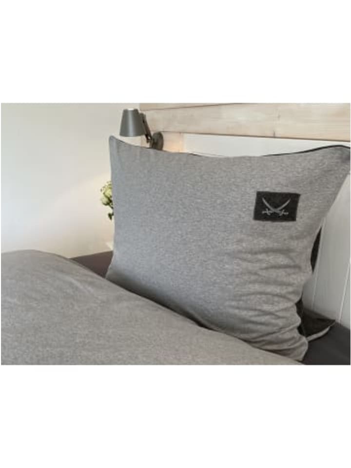 Sansibar Bettwäsche Jersey Melange in Grau günstig kaufen