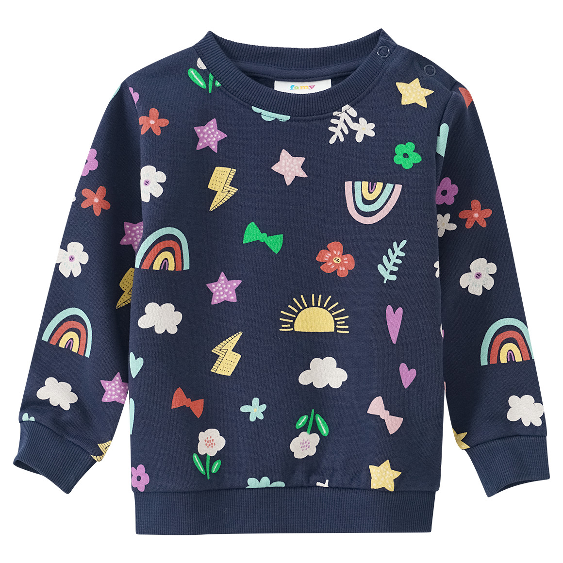 Baby Sweatshirt mit bunten Motiven allover
