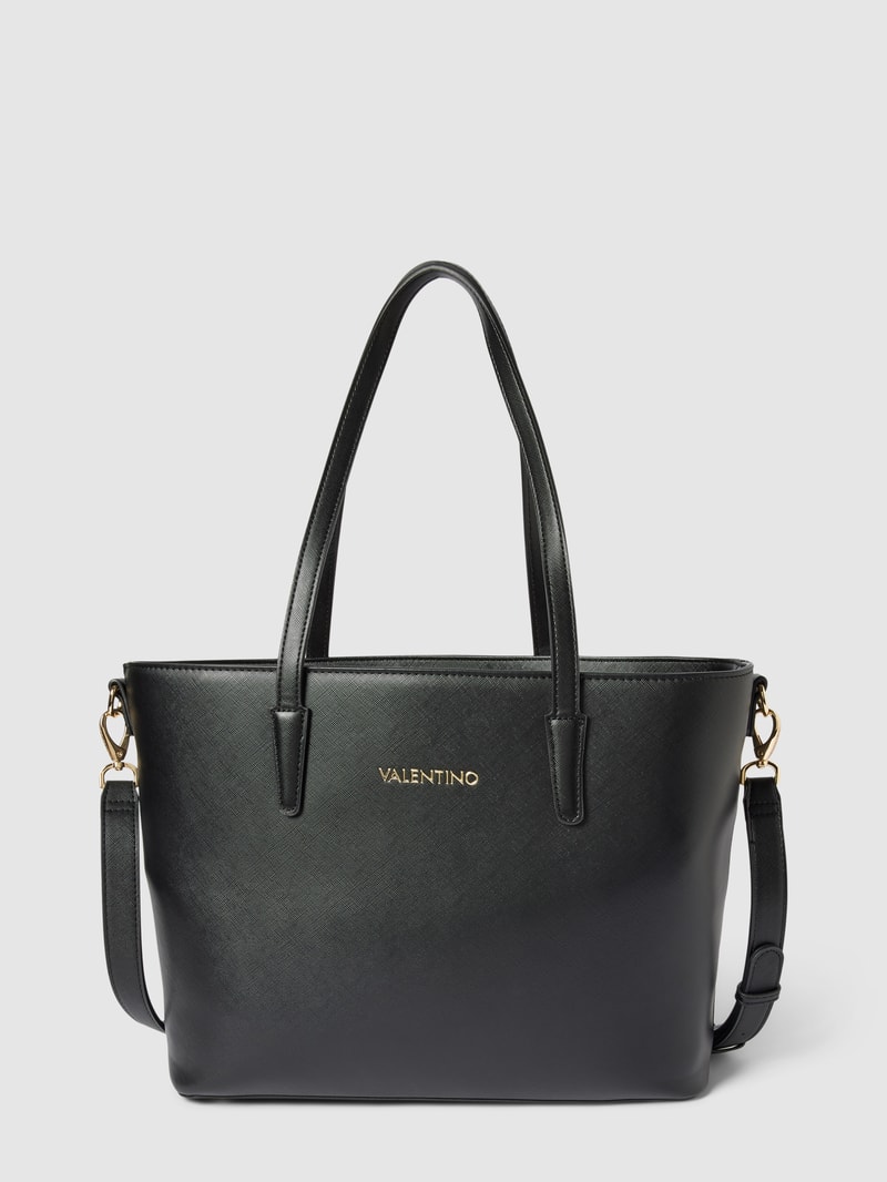 Shopper mit Label-Detail Modell 'ZERO' in schwarz