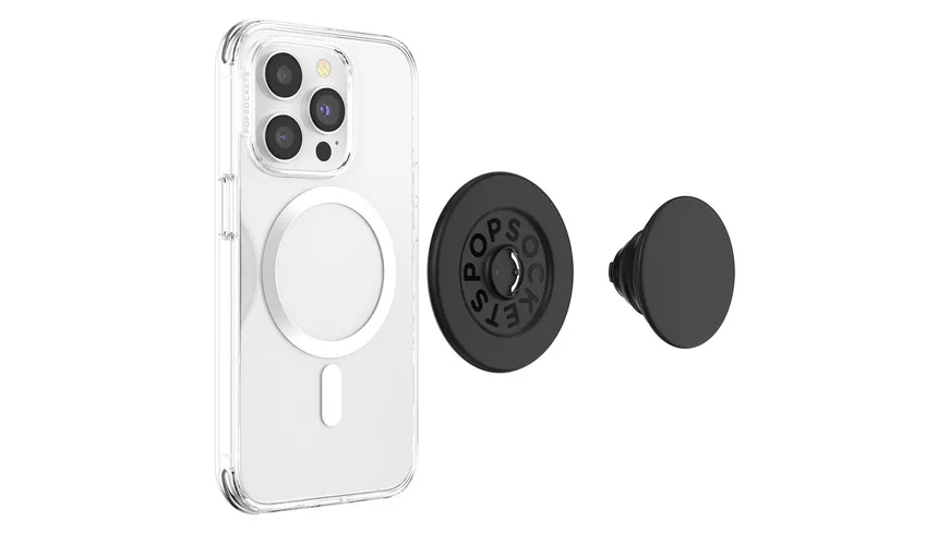 PopGrip für MagSafe rund - ausziehbarer Handy-Griff Handyhalter -  Black