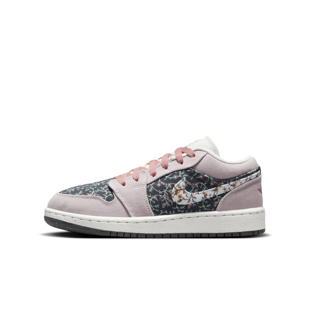 NIKE JORDAN 1 Low SE GS Canvas Floral FJ3445-001 / bunt