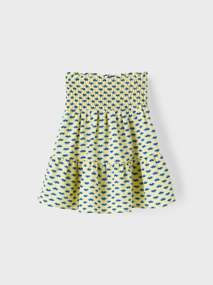 name it Blumen Mini Rock Falten Volant Knielang Stretch Bund NKFFANINNA in Gelb-2 günstig kaufen