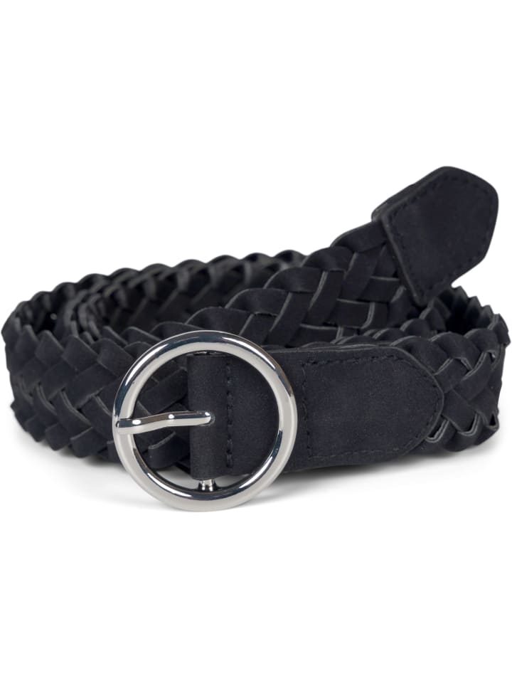 styleBREAKER Flechtgürtel in Schwarz-Silber günstig kaufen onesize