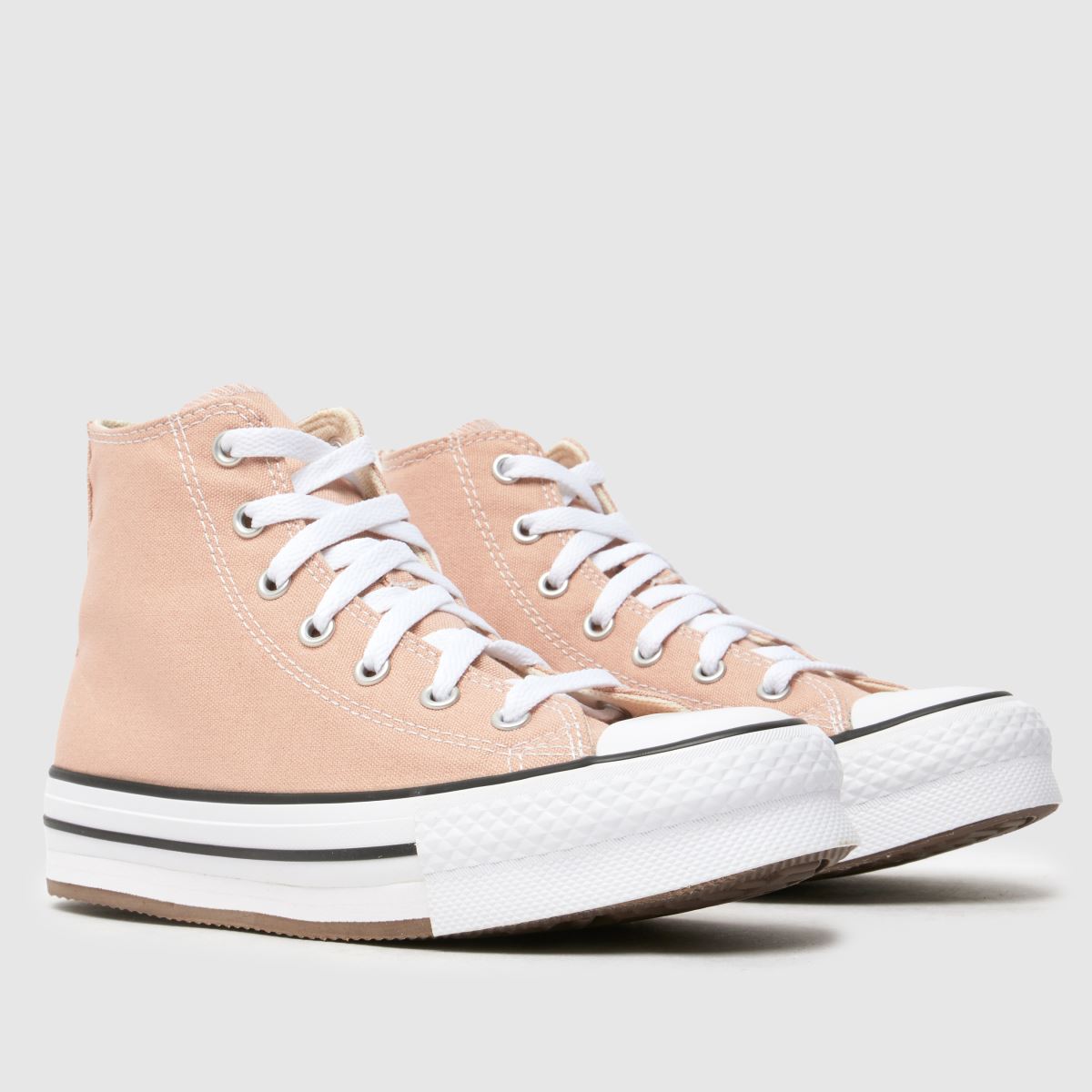 Converse ljusrosa All Star Hi Eva Lift flickor ungdomsskor