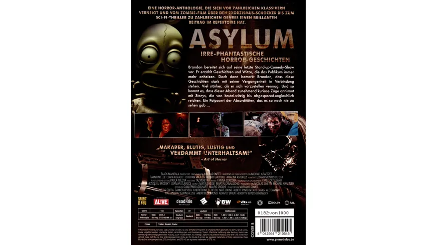 Asylum - Irre-phantastische Horror-Geschichten - Limited Edition - Mediabook (uncut) (+ DVD) - Cover B
