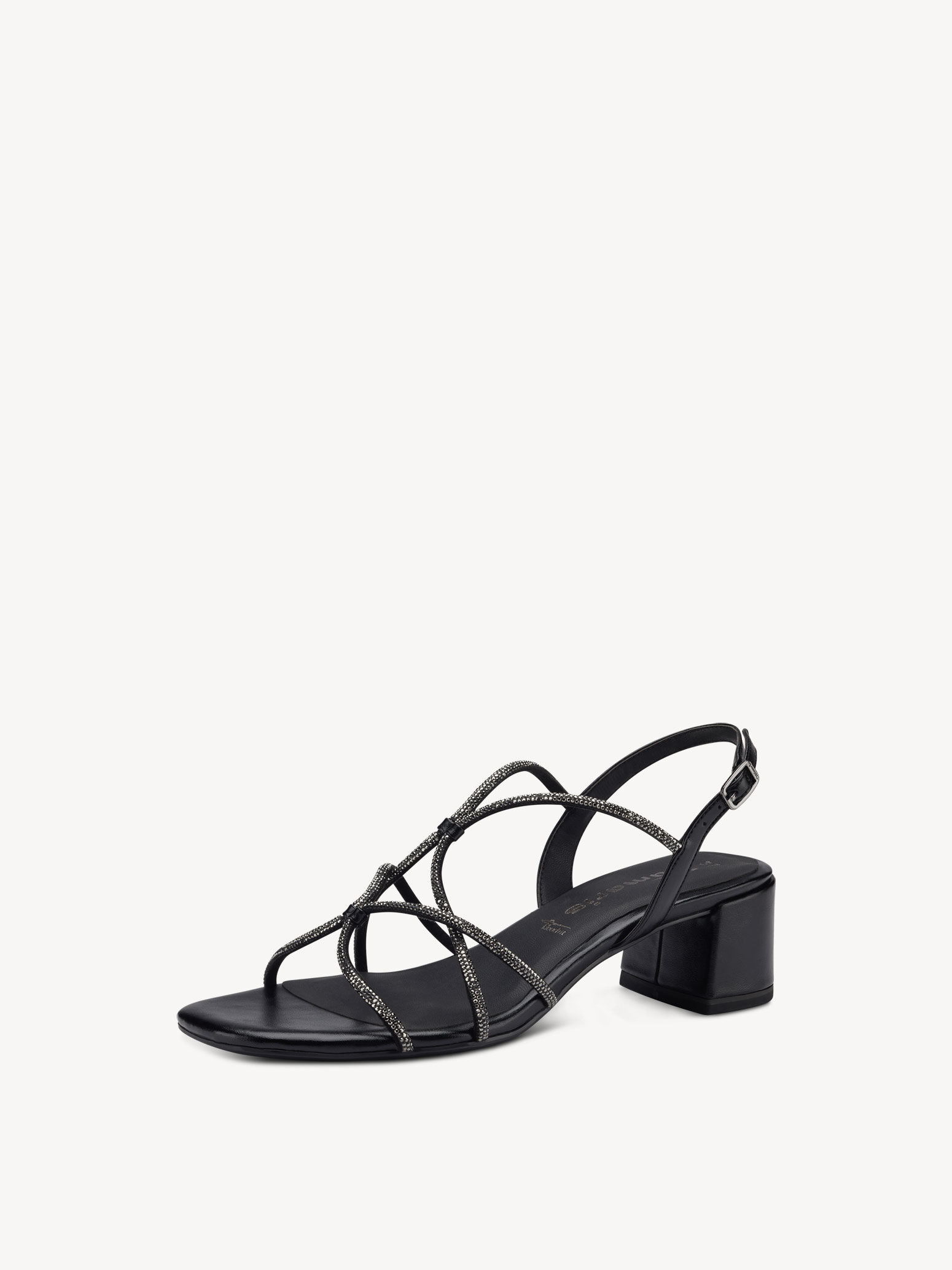 Sandale à talon - noir