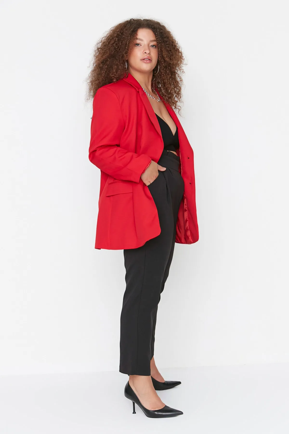 Trendyol Curve  Schwarze gewebte Hose