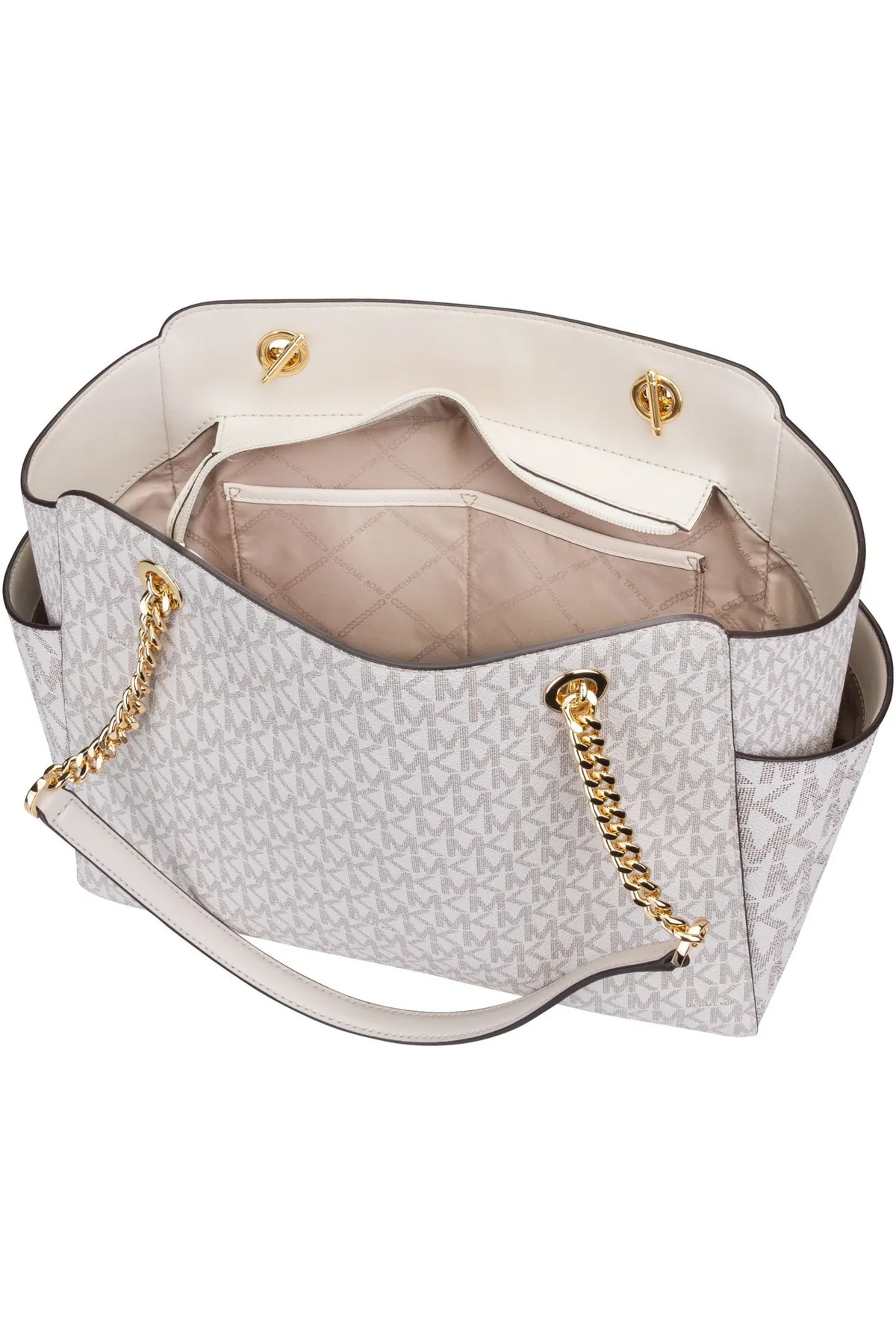 Michael Kors  Schultertasche Jacquelyn Medium TZ Chain Tote MK Sig