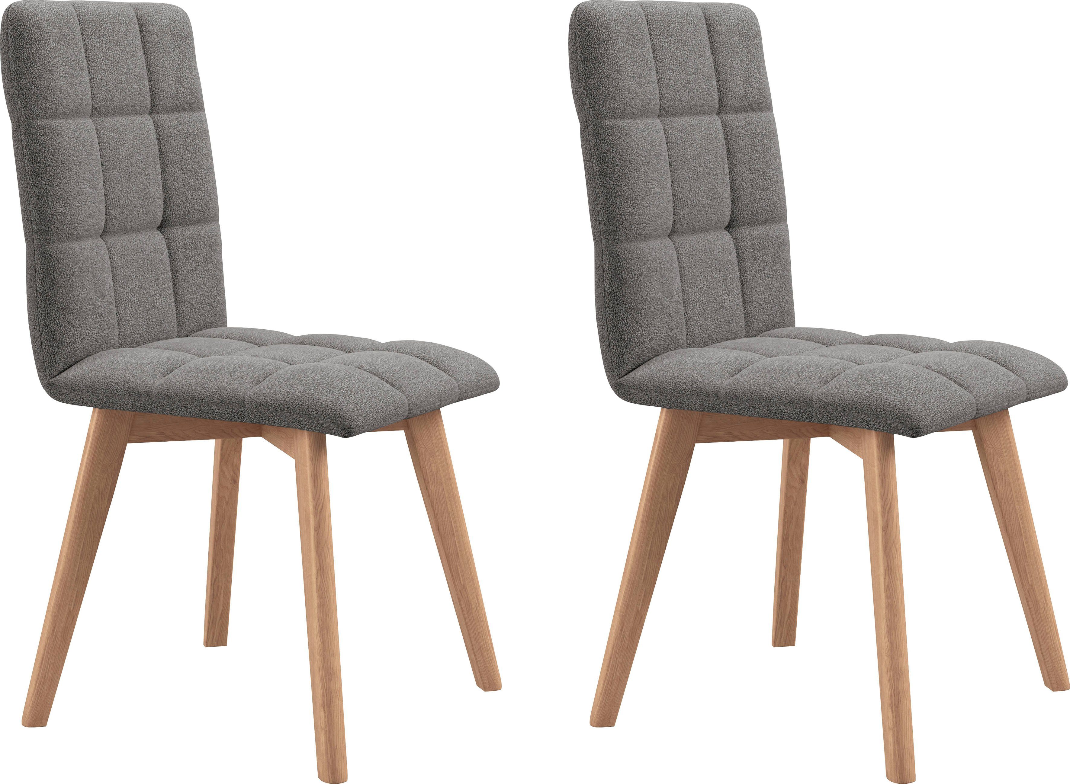 Home affaire 4-Fußstuhl Scala (Set, 2 St), Gestell aus Eiche Massivholz