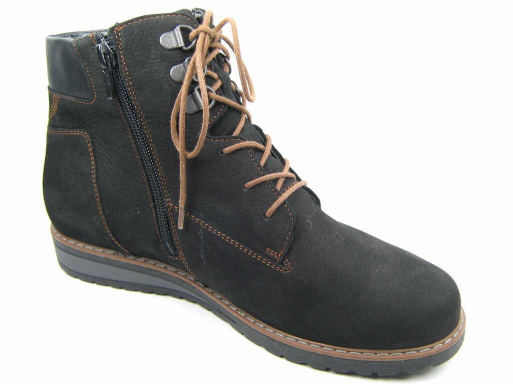 WALDLÄUFER Schnür-Stiefeletten schwarz Havida