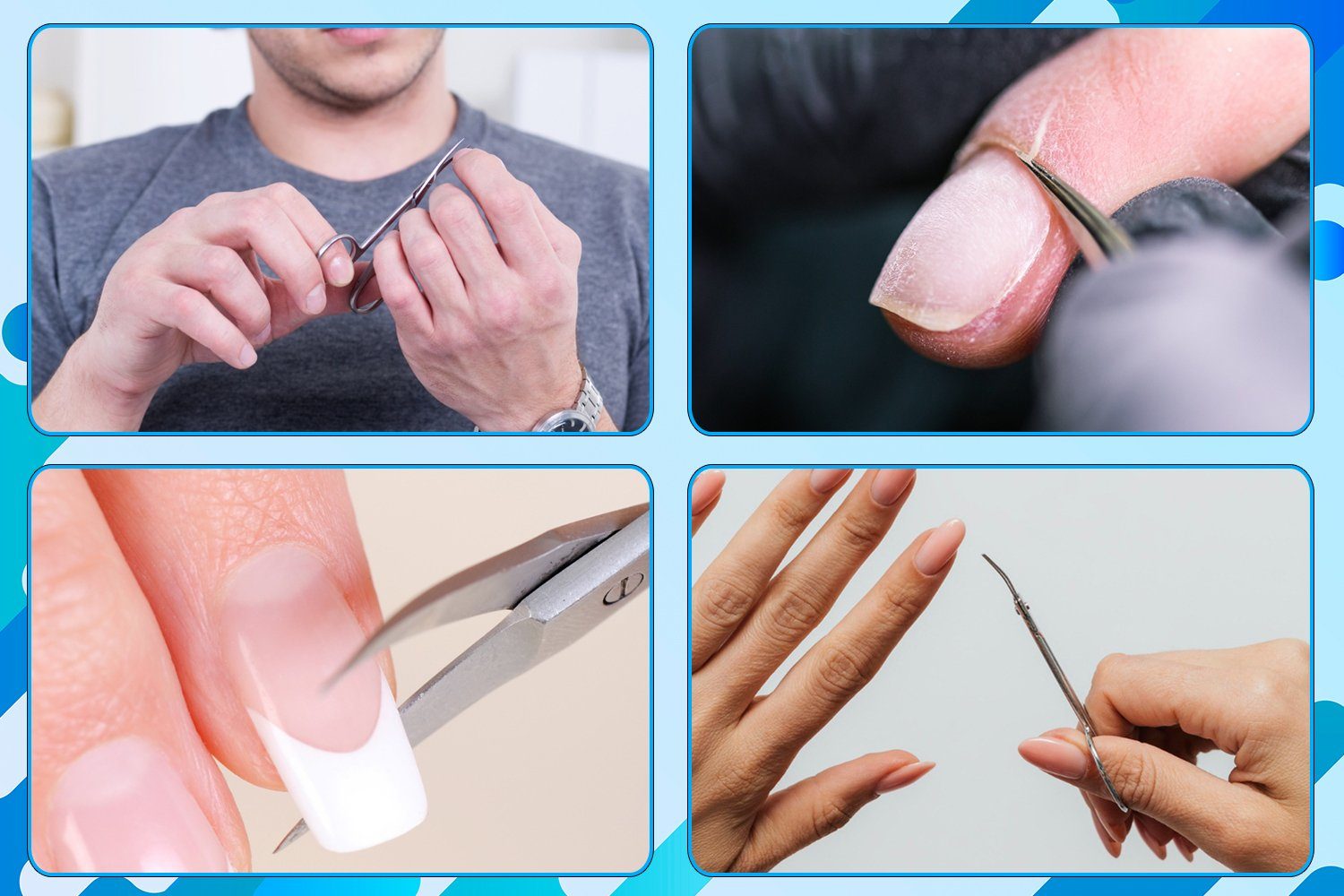 SMI Nagelschere Nagelhautschere Gebogen Hautschere Nagelschere Maniküre Schere + Etui