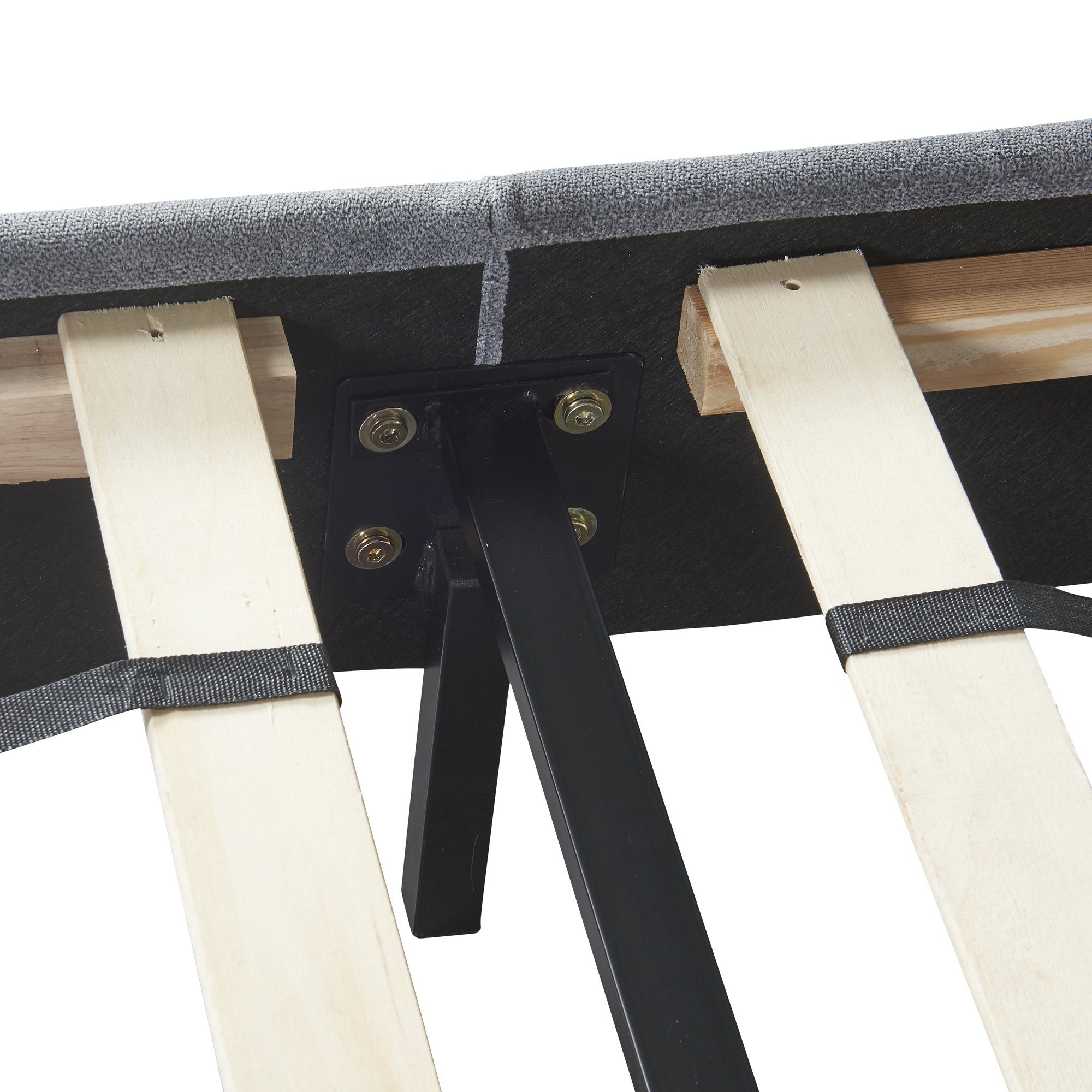 OKWISH Polsterbett Doppelbett Stauraumbett Funktionsbett Gästebett (Flachbett-Doppel-Gästebett in hautfreundlichem Kardamom-Samt 140 x 200 cm, Stauraum am Kopfteil mit USB-Anschluss), ohne Matratze