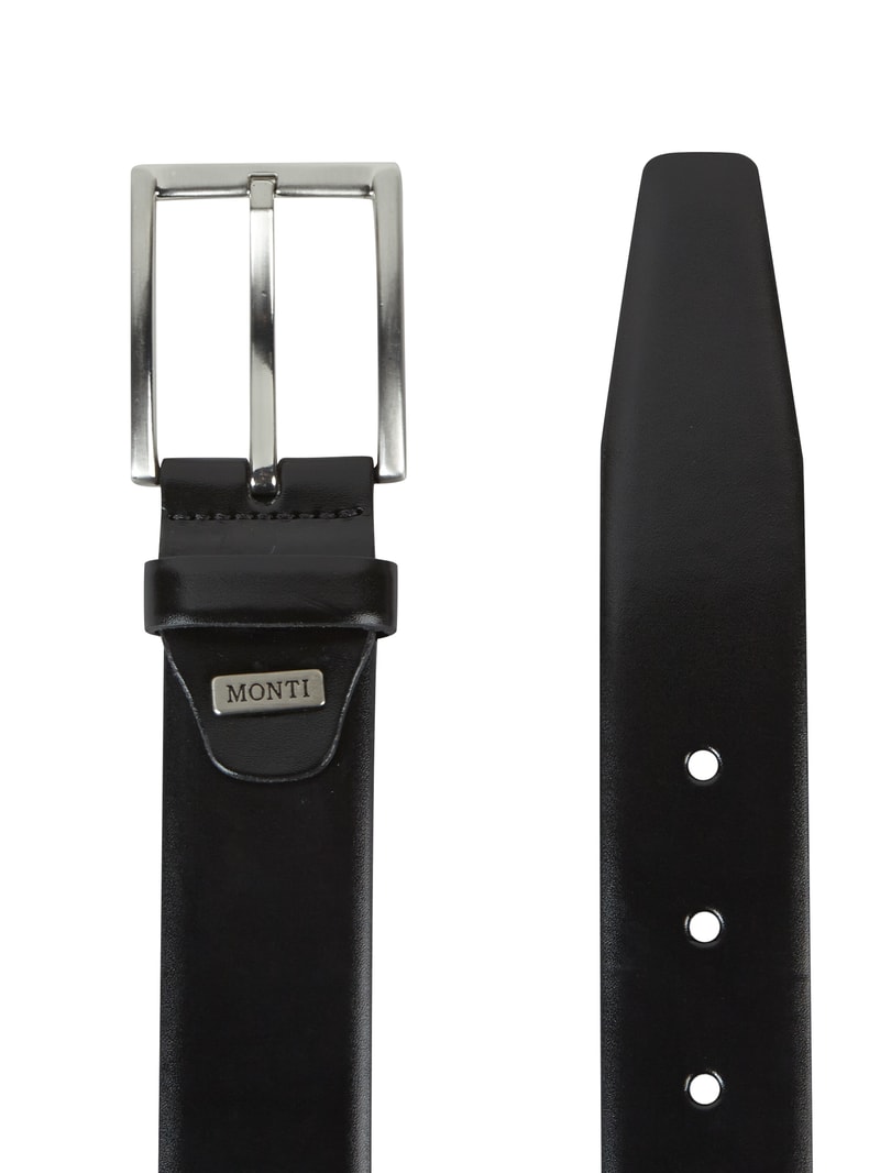 Gürtel aus Leder in schwarz