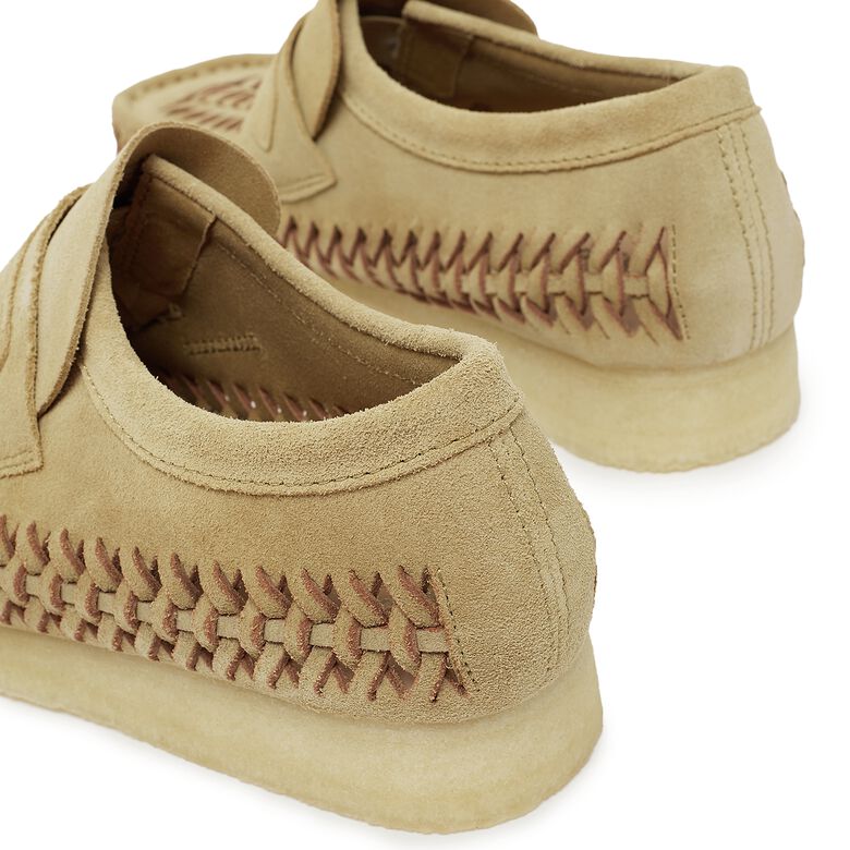 Clarks Wallabee Loafer Weave maple suede