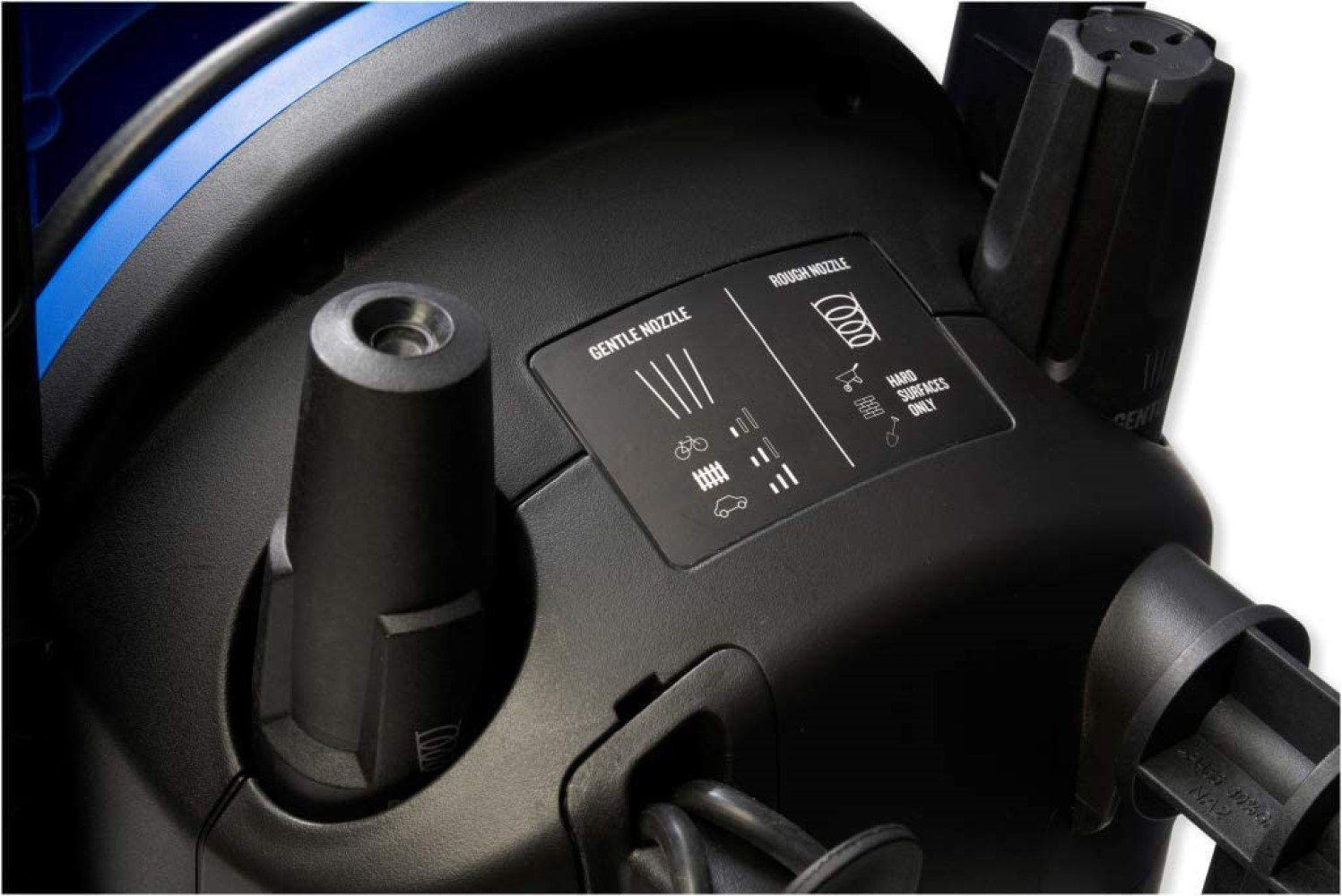 Nilfisk Hochdruckreiniger Core 130-6 PowerControl, 130 bar mit Schlauchaufwicklung am Gerät, Leistungsregelung, Haus, Garten, Auto, Pressure Washer, blau /schwarz