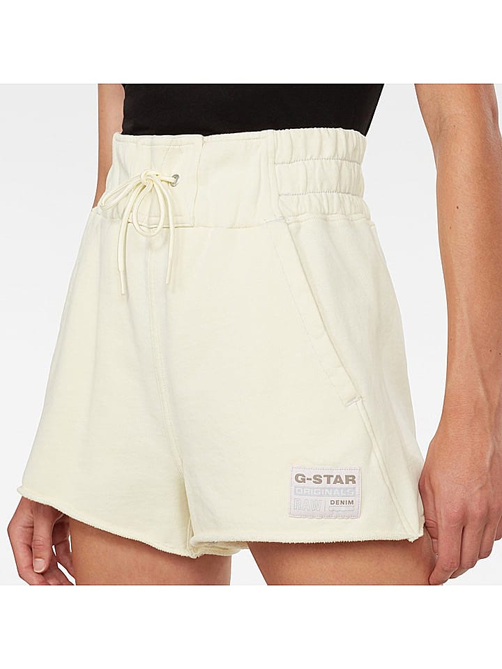 G-Star Sweatshorts - Wide fit - in Creme günstig kaufen S
