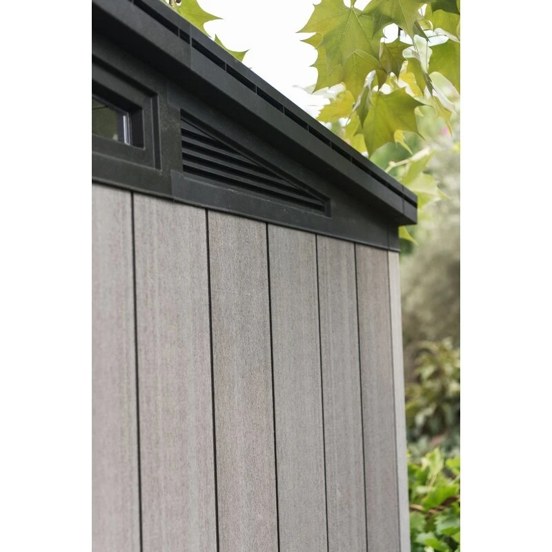 Artisan 9' wide x 7.5' deep plastic storage shed