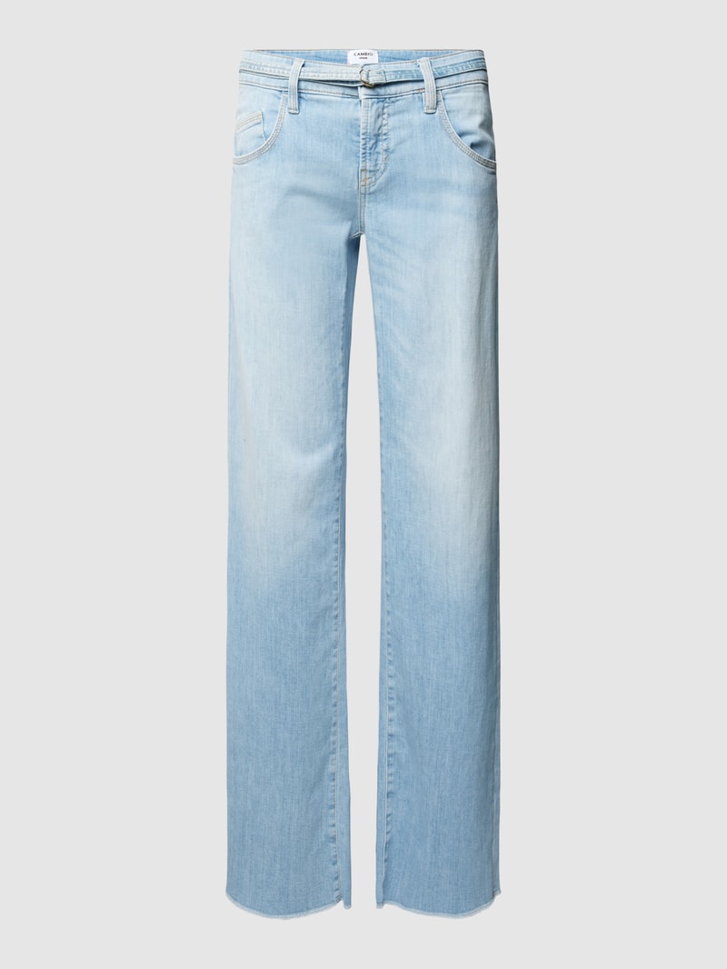 Jeans mit Gürtel Modell 'TESS' in hellblau