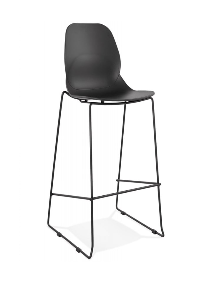 KADIMA DESIGN Barhocker Metall Kunststoff | Schwarz | Sitzhöhe 75 cm in Schwarz günstig kaufen onesize