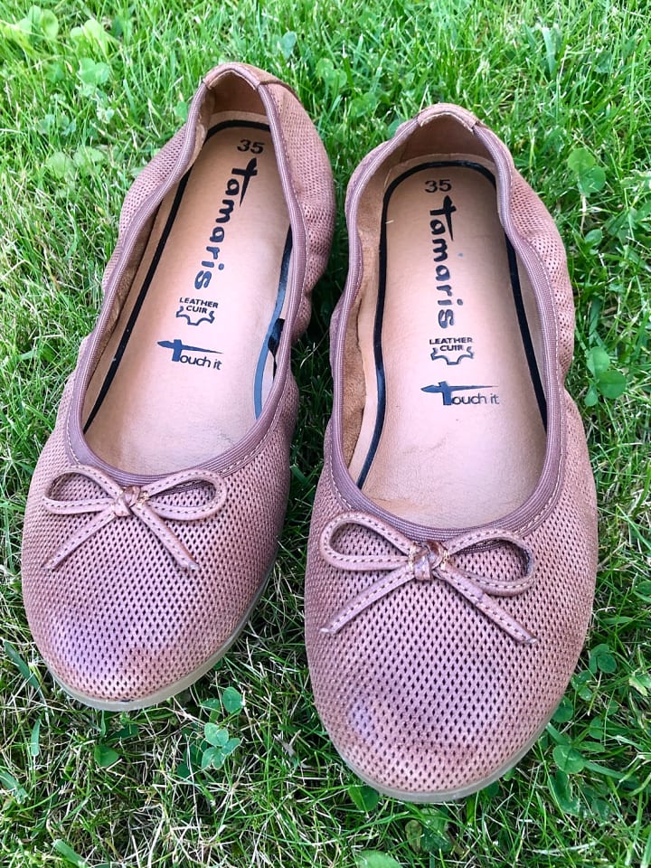Tamaris Leder-Ballerinas in Braun günstig kaufen 35
