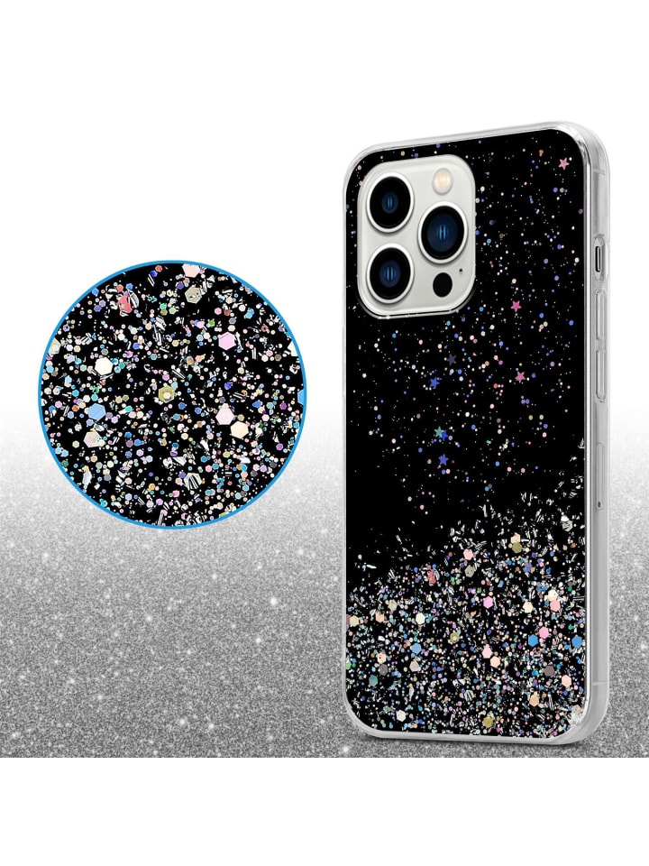 cadorabo Hülle für Apple iPhone 13 PRO Glitter in Schwarz mit Glitter günstig kaufen onesize