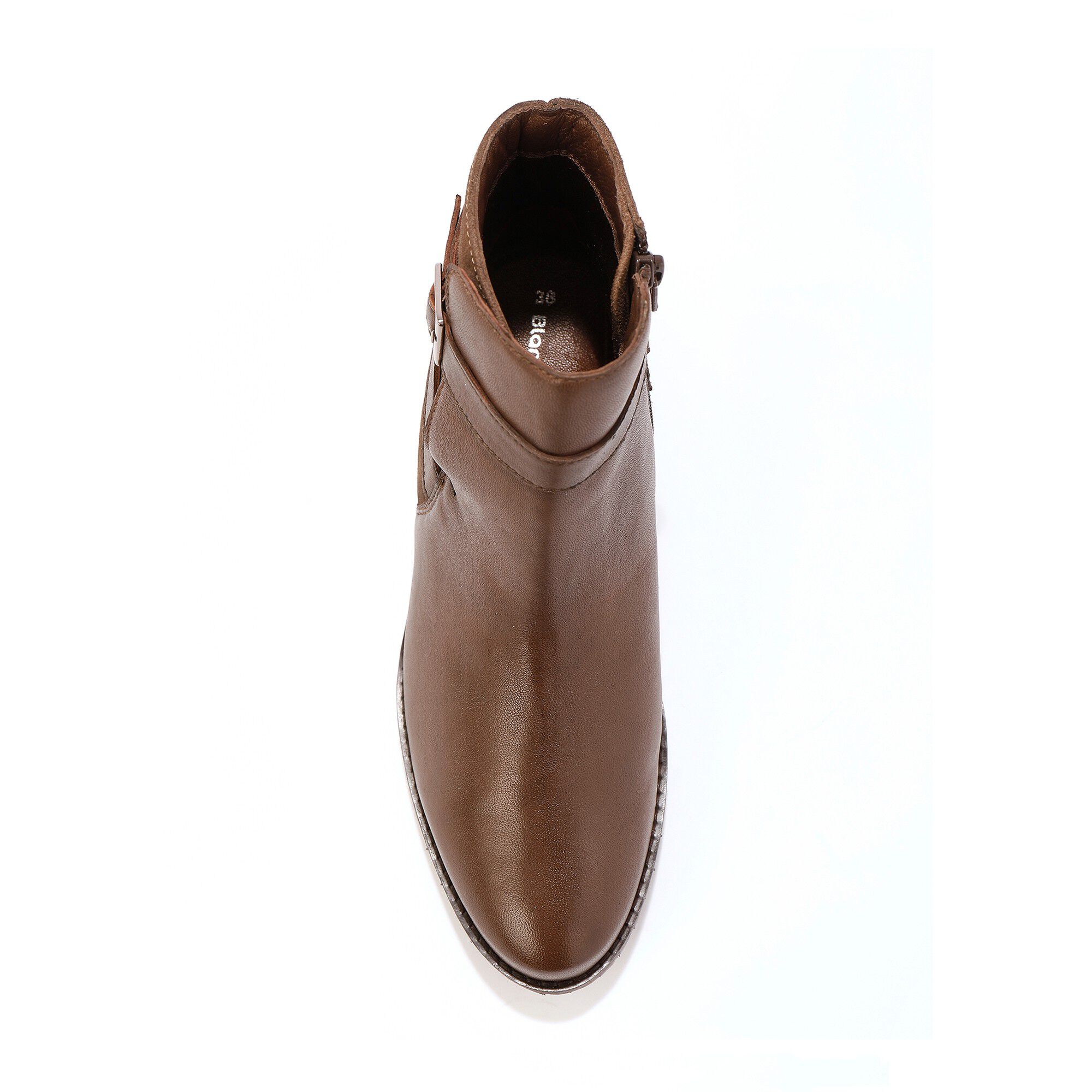 Boots en cuir à boucles