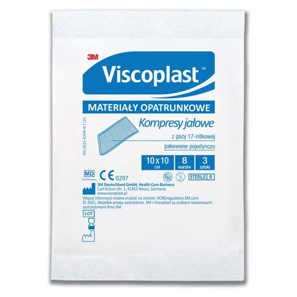 Viscoplast Sterile Gaze-Kompressen 10x10cm